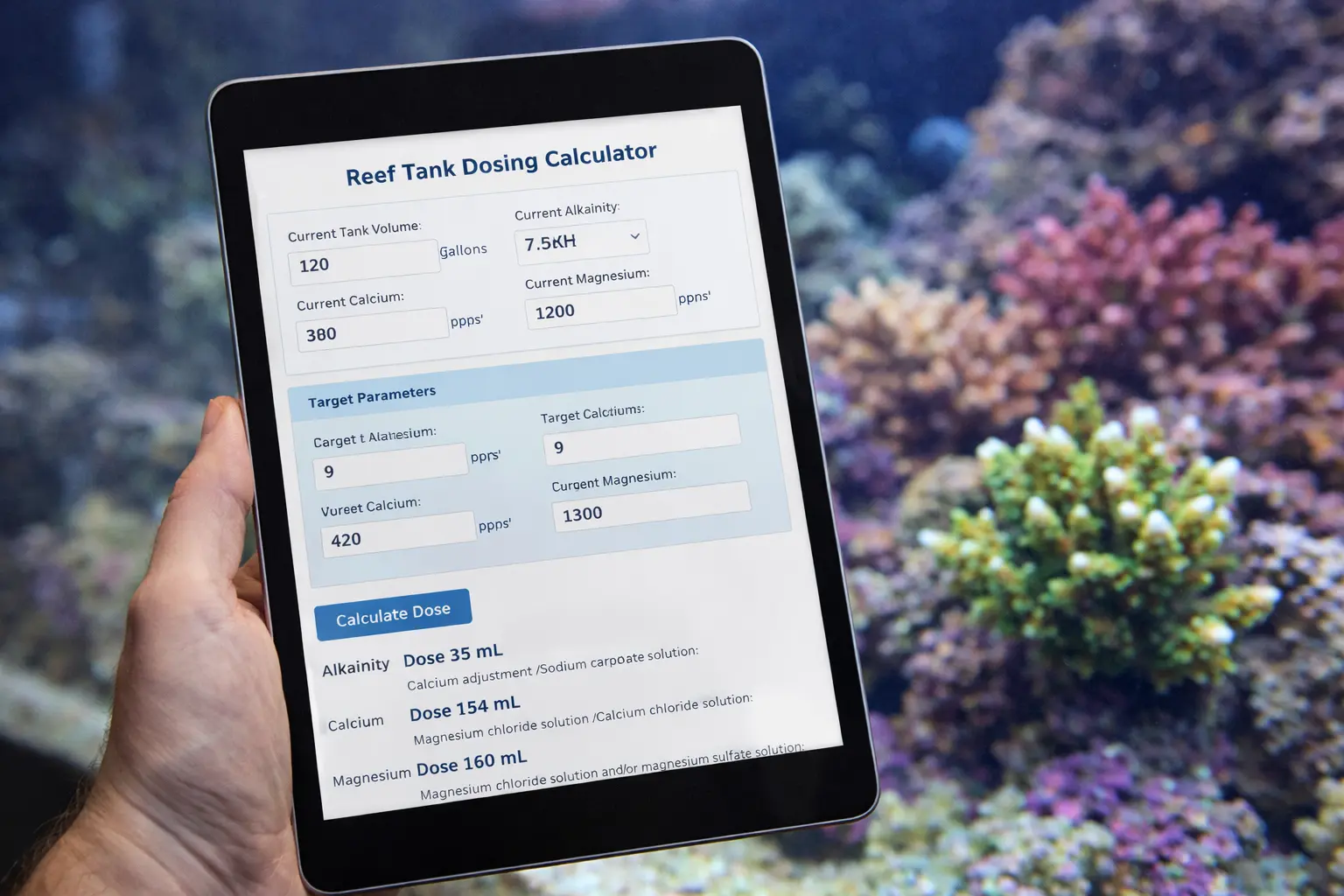 Master Your Reef Tank Chemistry with the Reef Tank Dosing Calculator