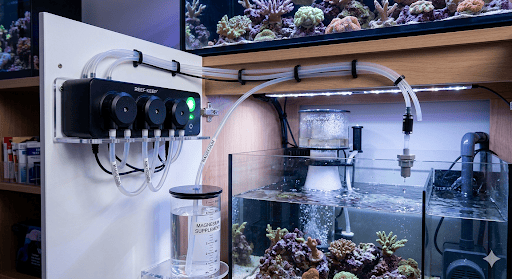 Automated dosing pump setup for maintaining magnesium in a saltwater aquarium