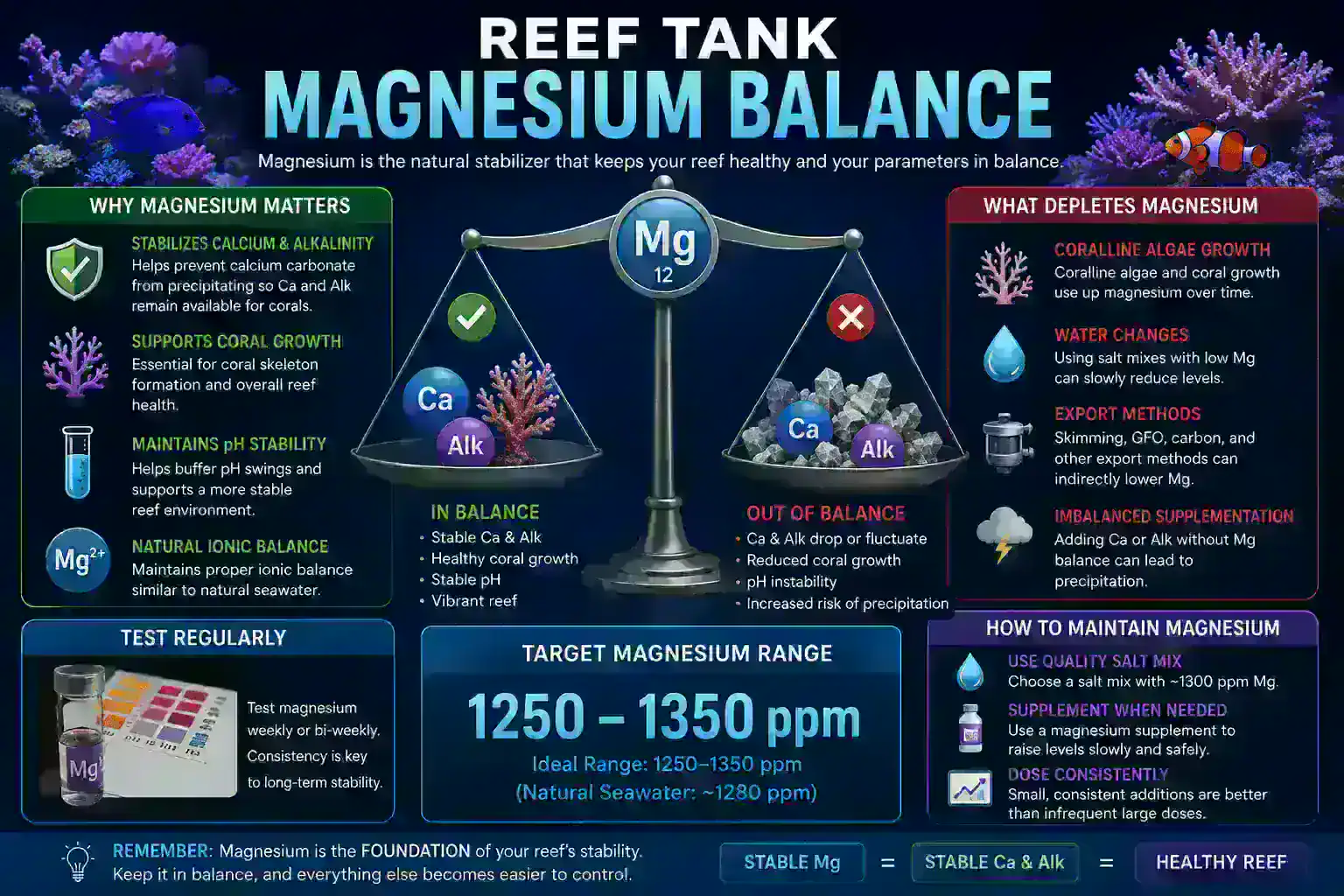 reef tank magnesium balance 2026